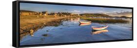 Sunrise in the Harbour at Challapampa Village, Lake Titicaca, Bolivia-Matthew Williams-Ellis-Framed Stretched Canvas