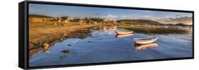 Sunrise in the Harbour at Challapampa Village, Lake Titicaca, Bolivia-Matthew Williams-Ellis-Framed Stretched Canvas