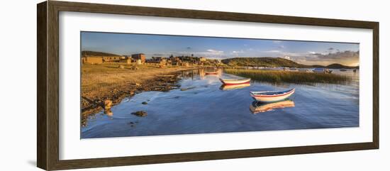 Sunrise in the Harbour at Challapampa Village, Lake Titicaca, Bolivia-Matthew Williams-Ellis-Framed Photographic Print