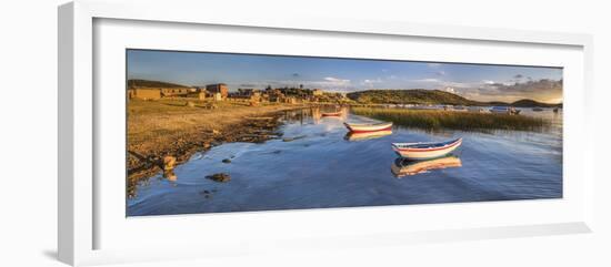 Sunrise in the Harbour at Challapampa Village, Lake Titicaca, Bolivia-Matthew Williams-Ellis-Framed Photographic Print