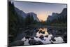Sunrise in the Merced River, California, Yosemite Valley-Marco Isler-Mounted Photographic Print