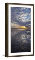 Sunrise in the Mudflat, Close to List (Municipality), Sylt (Island), Schleswig-Holstein, Germany-Rainer Mirau-Framed Photographic Print