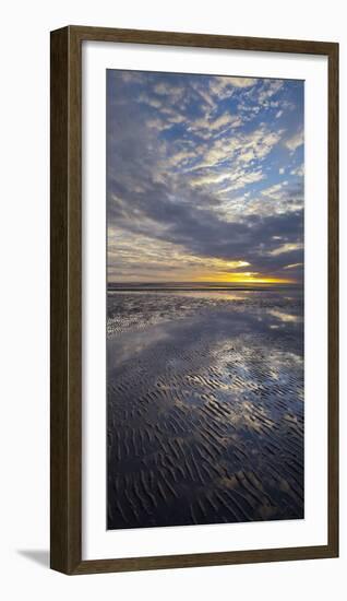 Sunrise in the Mudflat, Close to List (Municipality), Sylt (Island), Schleswig-Holstein, Germany-Rainer Mirau-Framed Photographic Print