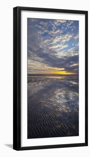 Sunrise in the Mudflat, Close to List (Municipality), Sylt (Island), Schleswig-Holstein, Germany-Rainer Mirau-Framed Photographic Print