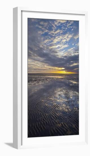 Sunrise in the Mudflat, Close to List (Municipality), Sylt (Island), Schleswig-Holstein, Germany-Rainer Mirau-Framed Photographic Print