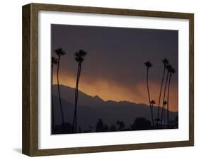 Sunrise in the San Gabriel Mountains Santa Anita 24th, October 2003-null-Framed Photographic Print