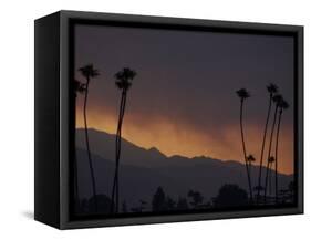 Sunrise in the San Gabriel Mountains Santa Anita 24th, October 2003-null-Framed Stretched Canvas
