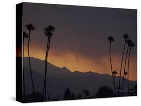 Sunrise in the San Gabriel Mountains Santa Anita 24th, October 2003-null-Stretched Canvas