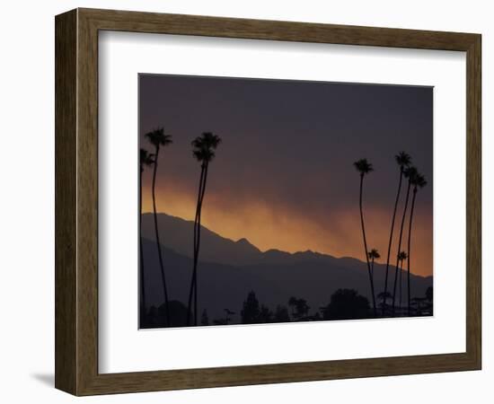 Sunrise in the San Gabriel Mountains Santa Anita 24th, October 2003-null-Framed Photographic Print