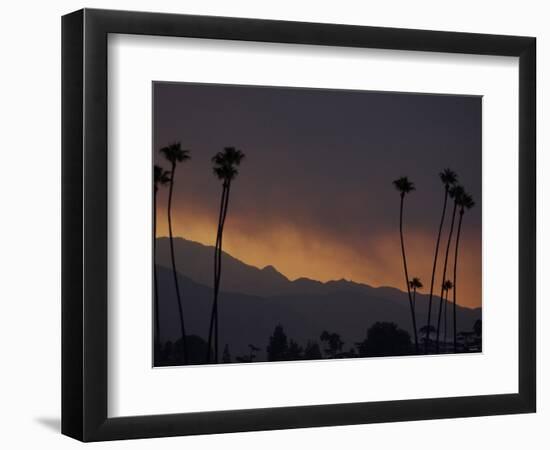 Sunrise in the San Gabriel Mountains Santa Anita 24th, October 2003-null-Framed Photographic Print