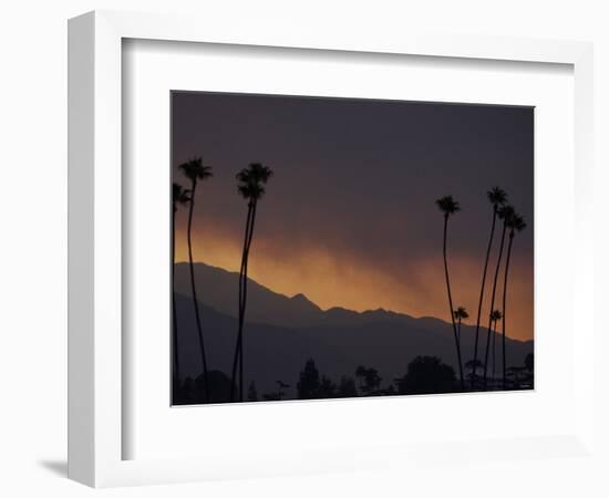 Sunrise in the San Gabriel Mountains Santa Anita 24th, October 2003-null-Framed Photographic Print