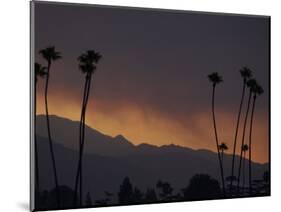 Sunrise in the San Gabriel Mountains Santa Anita 24th, October 2003-null-Mounted Photographic Print