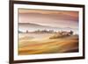 Sunrise in Val d'Orcia-Marcin Sobas-Framed Photographic Print