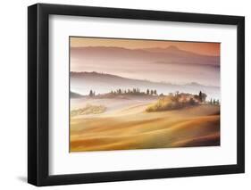 Sunrise in Val d'Orcia-Marcin Sobas-Framed Photographic Print