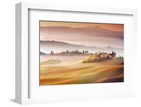 Sunrise in Val d'Orcia-Marcin Sobas-Framed Photographic Print