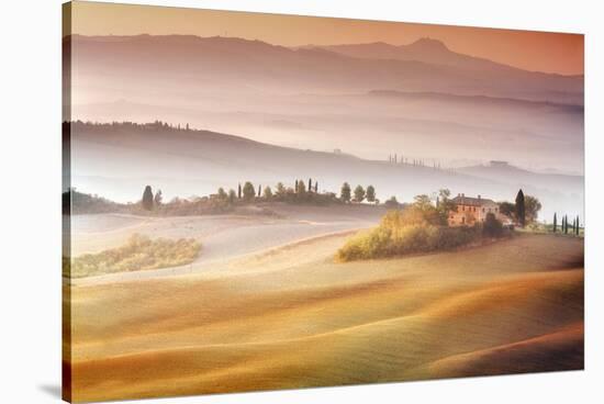 Sunrise in Val d'Orcia-Marcin Sobas-Stretched Canvas