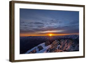 Sunrise in Watzmann with Dachstein Mountain and Steinernes Meer-Stefan Sassenrath-Framed Photographic Print