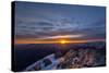 Sunrise in Watzmann with Dachstein Mountain and Steinernes Meer-Stefan Sassenrath-Stretched Canvas