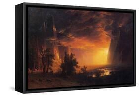 Sunrise in Yosemite Valley-Albert Bierstadt-Framed Stretched Canvas