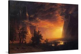 Sunrise in Yosemite Valley-Albert Bierstadt-Stretched Canvas