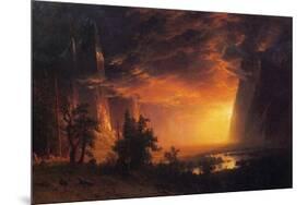 Sunrise in Yosemite Valley-Albert Bierstadt-Mounted Premium Giclee Print