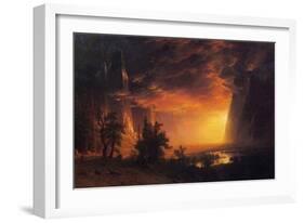 Sunrise in Yosemite Valley-Albert Bierstadt-Framed Art Print