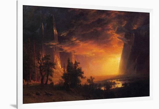 Sunrise in Yosemite Valley-Albert Bierstadt-Framed Art Print