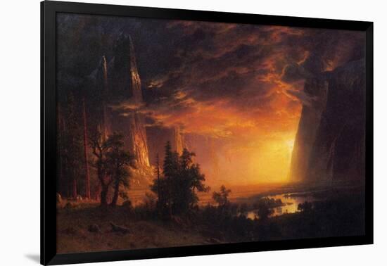 Sunrise in Yosemite Valley-Albert Bierstadt-Framed Art Print