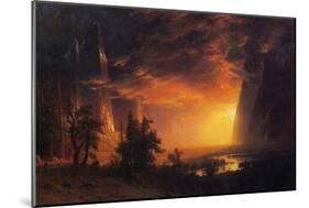 Sunrise in Yosemite Valley-Albert Bierstadt-Mounted Premium Giclee Print