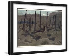 Sunrise, Inverness Copse, from British Artists at the Front, Continuation of the Western Front,…-Paul Nash-Framed Giclee Print