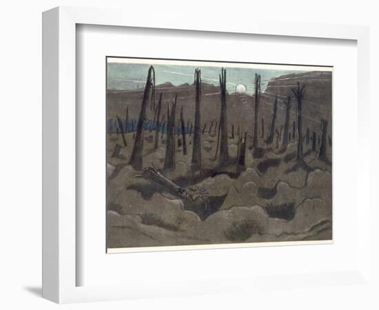 Sunrise, Inverness Copse, from British Artists at the Front, Continuation of the Western Front,…-Paul Nash-Framed Giclee Print