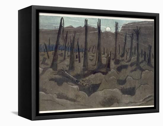 Sunrise, Inverness Copse, from British Artists at the Front, Continuation of the Western Front,…-Paul Nash-Framed Stretched Canvas