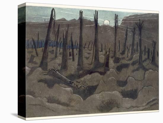 Sunrise, Inverness Copse, from British Artists at the Front, Continuation of the Western Front,…-Paul Nash-Stretched Canvas