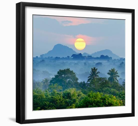 Sunrise Jungles of Sri Lanka-null-Framed Art Print