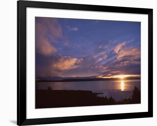 Sunrise, Lake Pukaki, Southern Alps, Canterbury, South Island, New Zealand-Jeremy Bright-Framed Photographic Print