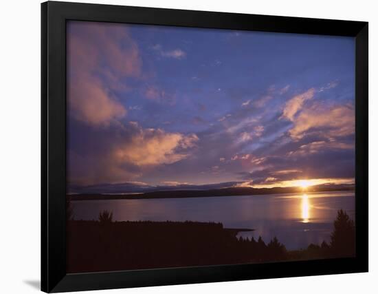 Sunrise, Lake Pukaki, Southern Alps, Canterbury, South Island, New Zealand-Jeremy Bright-Framed Photographic Print