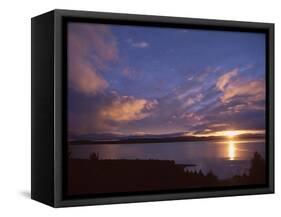 Sunrise, Lake Pukaki, Southern Alps, Canterbury, South Island, New Zealand-Jeremy Bright-Framed Stretched Canvas