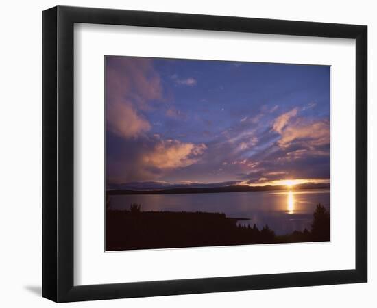 Sunrise, Lake Pukaki, Southern Alps, Canterbury, South Island, New Zealand-Jeremy Bright-Framed Photographic Print