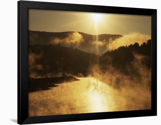 Sunrise, Lake Waterbury, Little River State Park, Vermont, USA-Charles Gurche-Framed Photographic Print