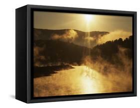 Sunrise, Lake Waterbury, Little River State Park, Vermont, USA-Charles Gurche-Framed Stretched Canvas