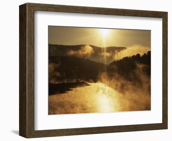 Sunrise, Lake Waterbury, Little River State Park, Vermont, USA-Charles Gurche-Framed Photographic Print