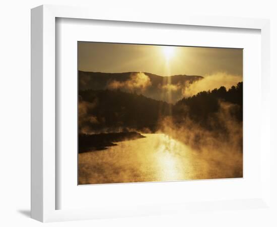 Sunrise, Lake Waterbury, Little River State Park, Vermont, USA-Charles Gurche-Framed Photographic Print