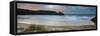 Sunrise Landscape Panorama Three Cliffs Bay in Wales with Dramatic Sky-Veneratio-Framed Stretched Canvas