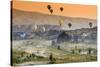 Sunrise Landscape with Hot Air Balloons, Goreme, Cappadocia, Turkey-Stefano Politi Markovina-Stretched Canvas