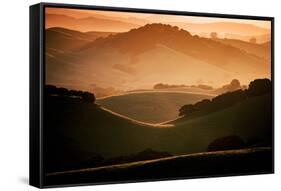 Sunrise Light and Hills, East Bay Oakland California Landscape-Vincent James-Framed Stretched Canvas