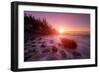 Sunrise Light and The Atlantic Coast, Maine-Vincent James-Framed Photographic Print