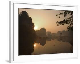 Sunrise, Limestone Mountain Scenery, Tam Coc, Ninh Binh, South of Hanoi, North Vietnam-Christian Kober-Framed Photographic Print