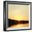 Sunrise Low Poly Effect Abstract Vector Background.-Vinko93-Framed Art Print