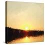 Sunrise Low Poly Effect Abstract Vector Background.-Vinko93-Stretched Canvas