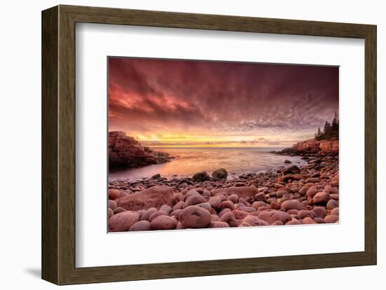 Sunrise, Monument Cove-Michael Hudson-Framed Art Print